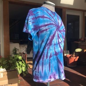 DIY Tee - Tie Dyed Blue Purple Swirl